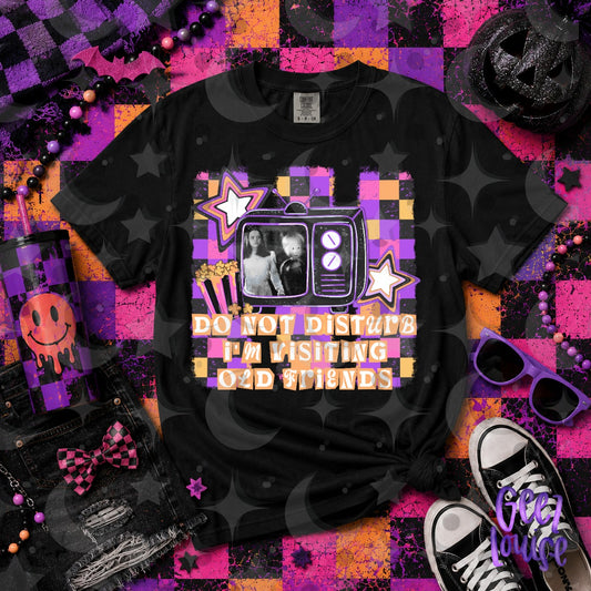 Do Not Disturb Visiting Old Friends Halloween PNG | Retro TV Spooky Design | FriYAY Deal