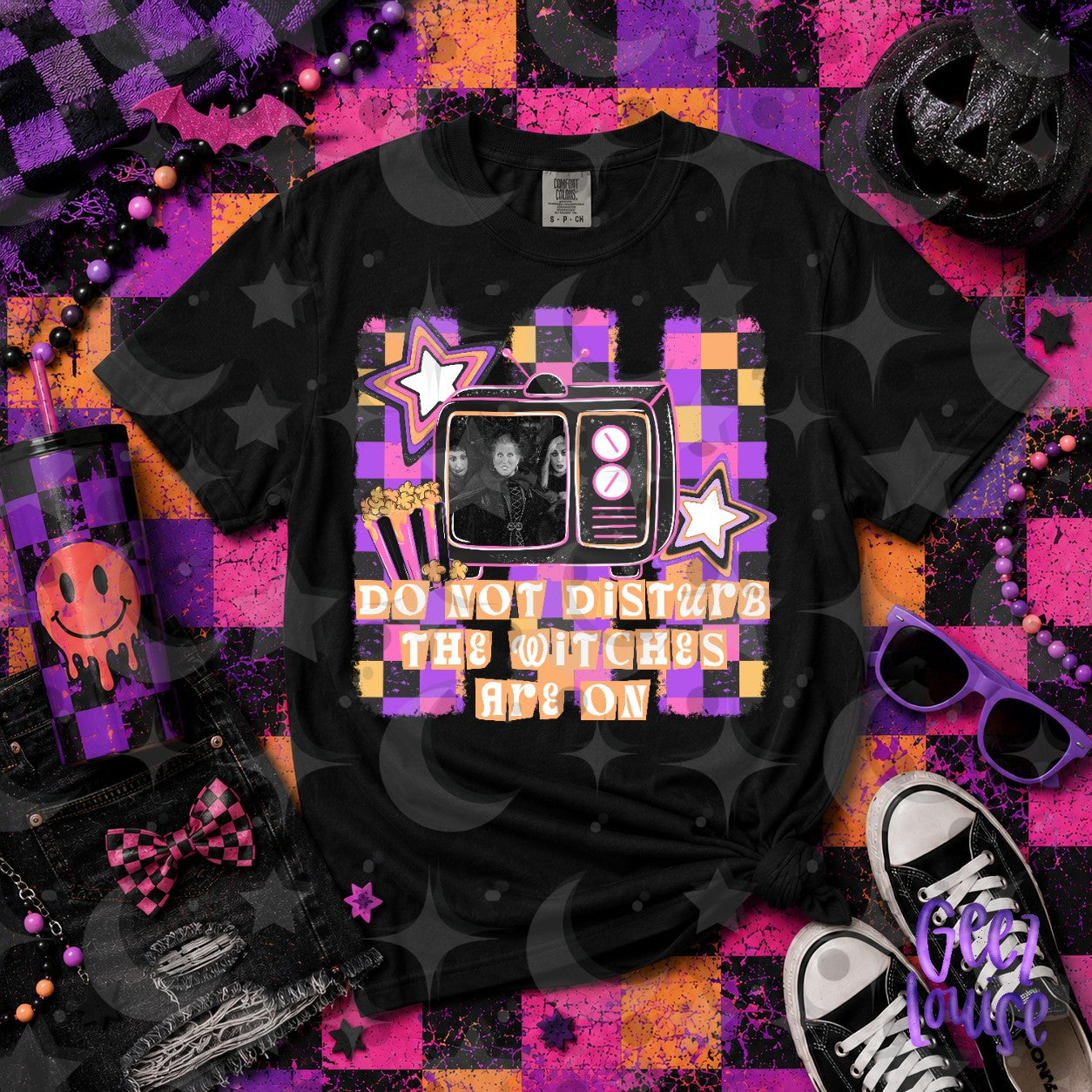 Do Not Disturb The Witches Are On Halloween PNG | Retro Witch TV Design | FriYAY Deal
