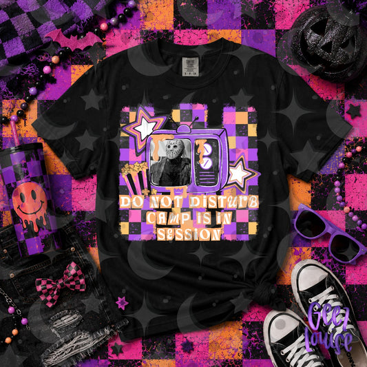 Do Not Disturb Camp Is In Session Halloween PNG | Retro Horror TV Design | FriYAY Deal