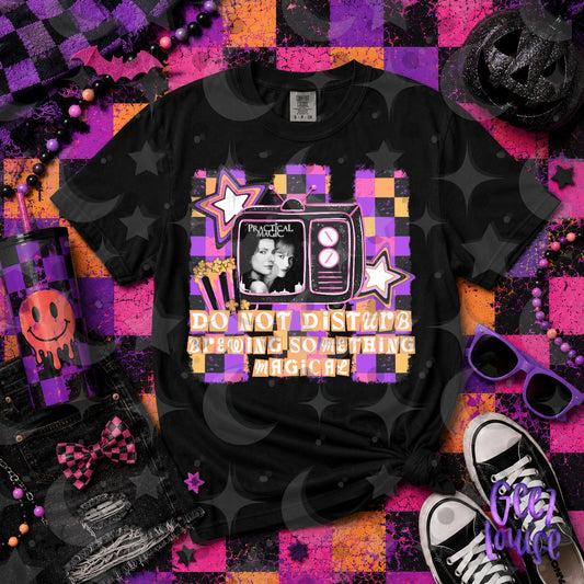 Do Not Disturb Brewing Something Magical Halloween PNG | Retro Witchy TV Design | FriYAY Deal