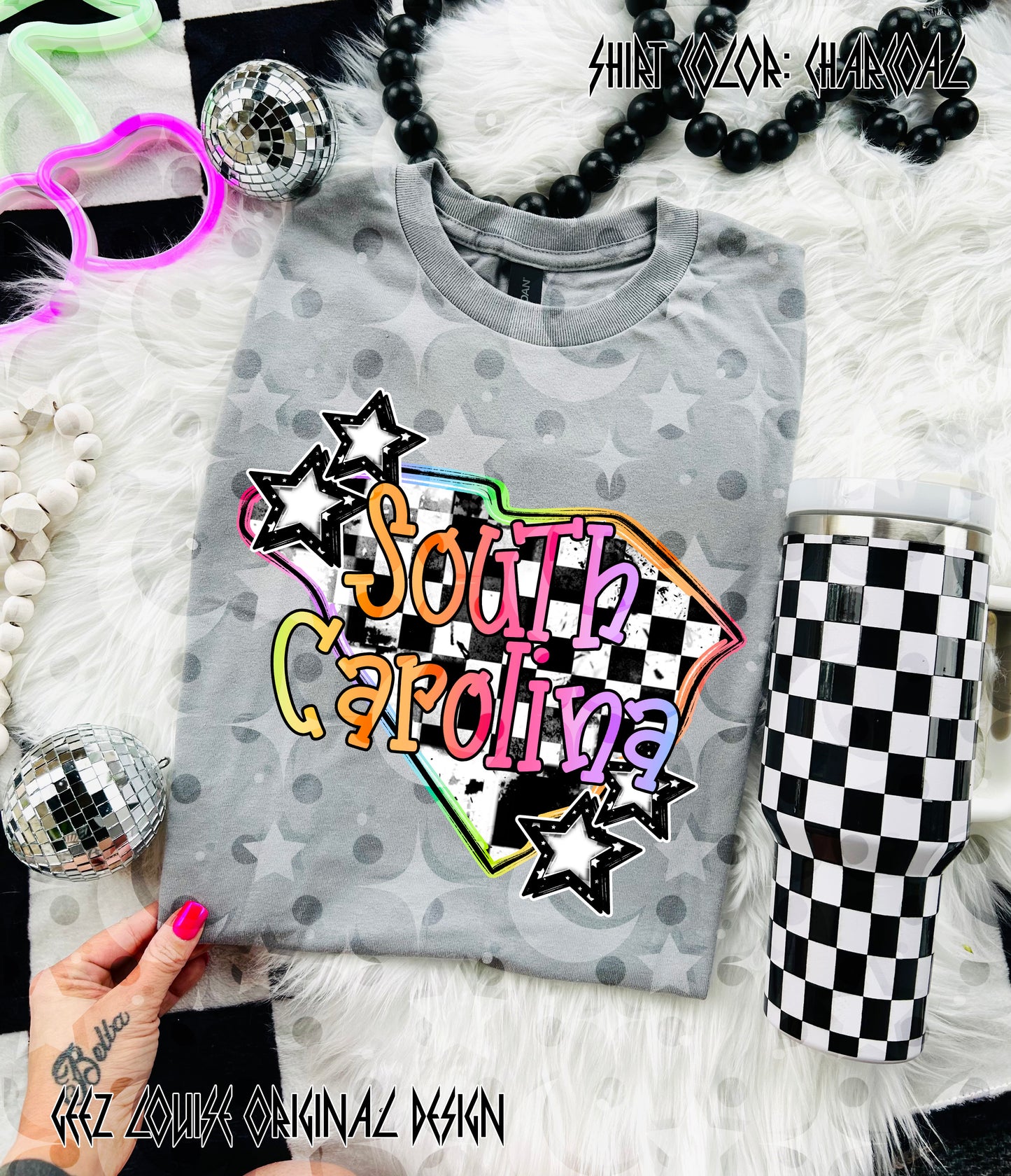Checkerboard USA State PNGs — 50 States (Choose Your State!)