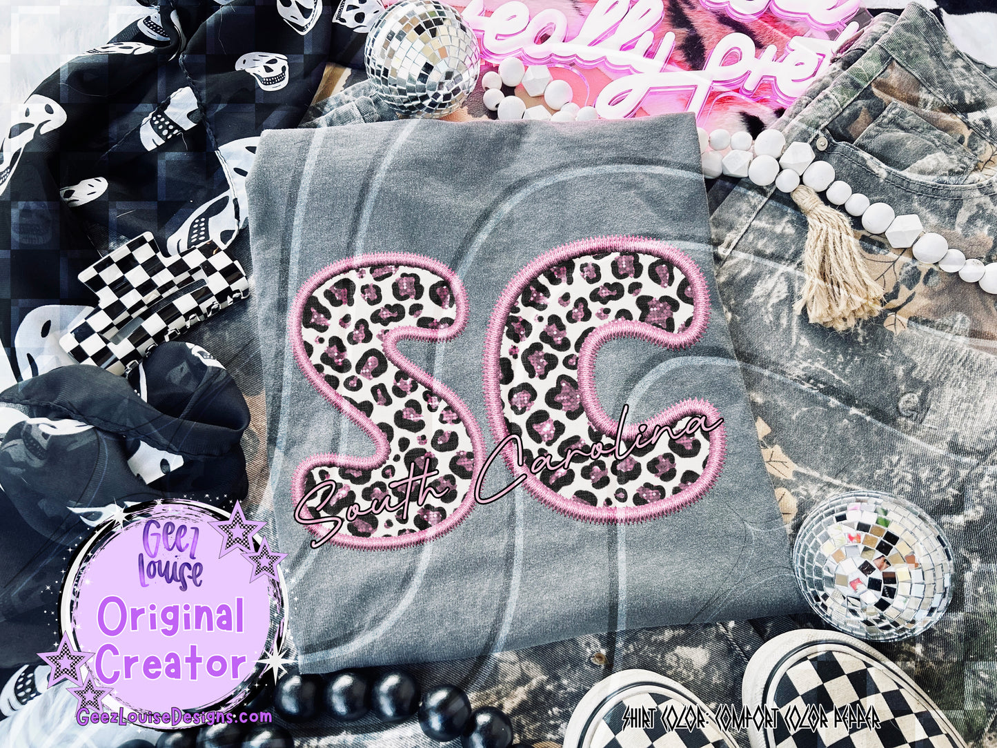 Leopard Appliqué State Bundle – All 50 States PNG