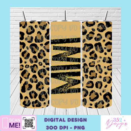 Mini leopard tumbler - Digital Download- PNG