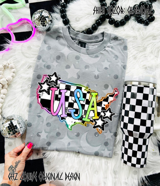 Checkerboard USA State PNGs — 50 States (Choose Your State!)