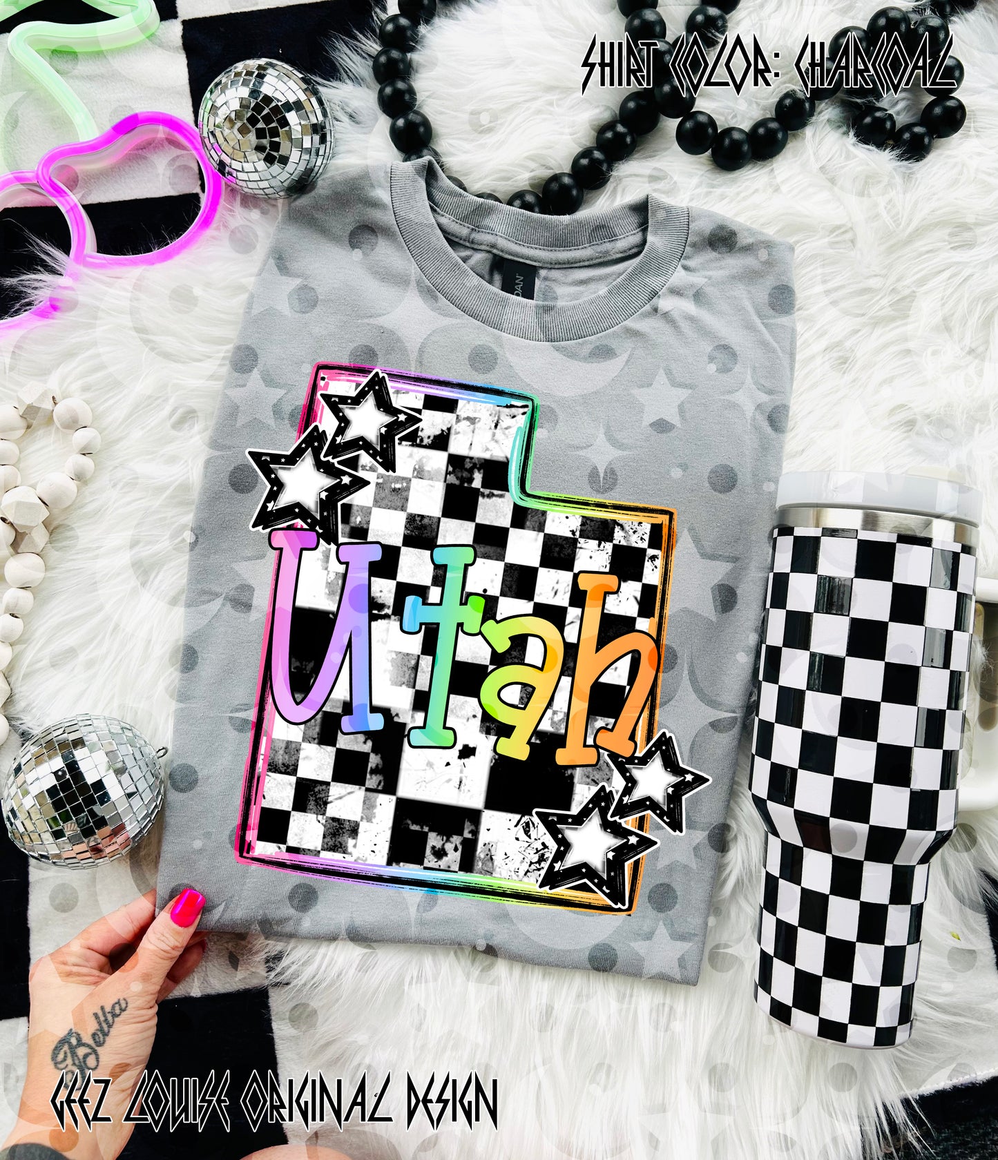 Checkerboard USA State PNGs — 50 States (Choose Your State!)