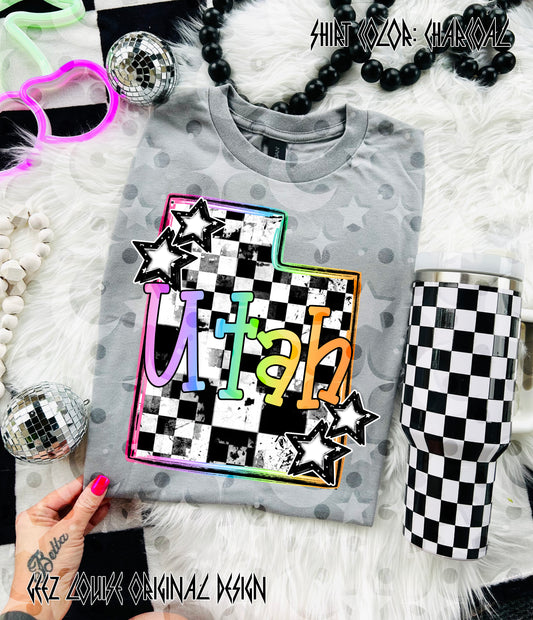 Checkerboard USA State PNGs — 50 States (Choose Your State!)