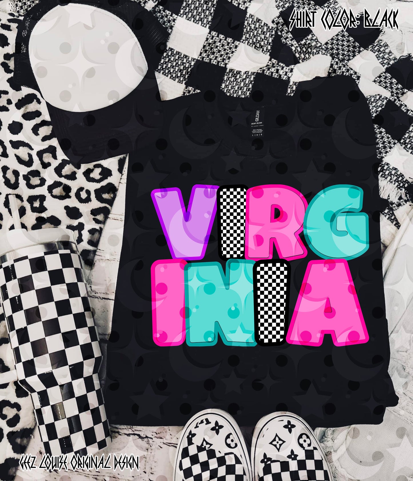 50 States Summer PNG Bundle | Retro Neon State Designs | Custom State Bubble Letter PNG | Sublimation PNG