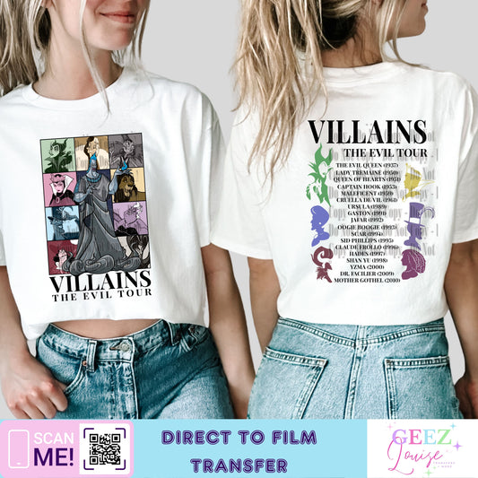 Villians the evil tour - Direct to Film Transfer - made to order