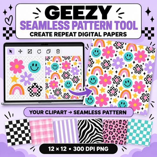 Geezy Seamless Pattern Generator | Create Repeat Digital Papers in Seconds