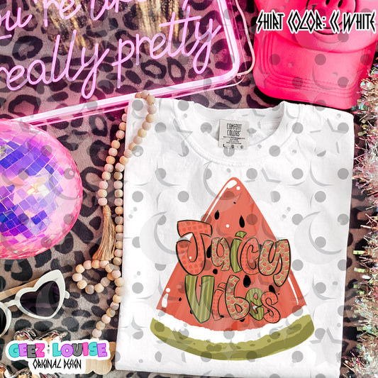 Juicy Vibes PNG | Retro Watermelon Summer Design