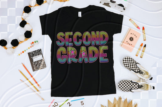 Neon Checker Grade - Digital Download- PNG