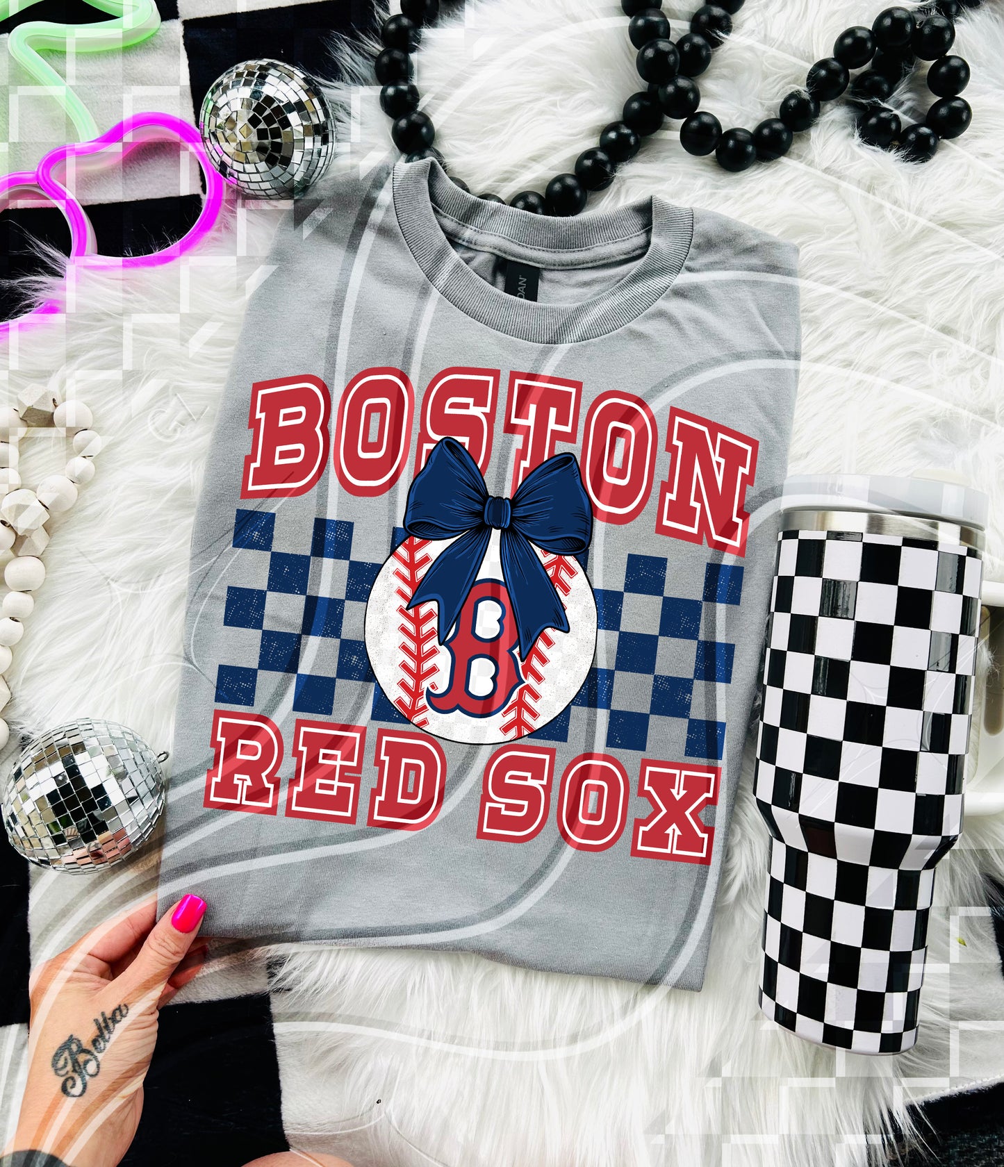 Baseball Spirit Design | Checkerboard Bow | 30 Team Options - Digital Download- PNG