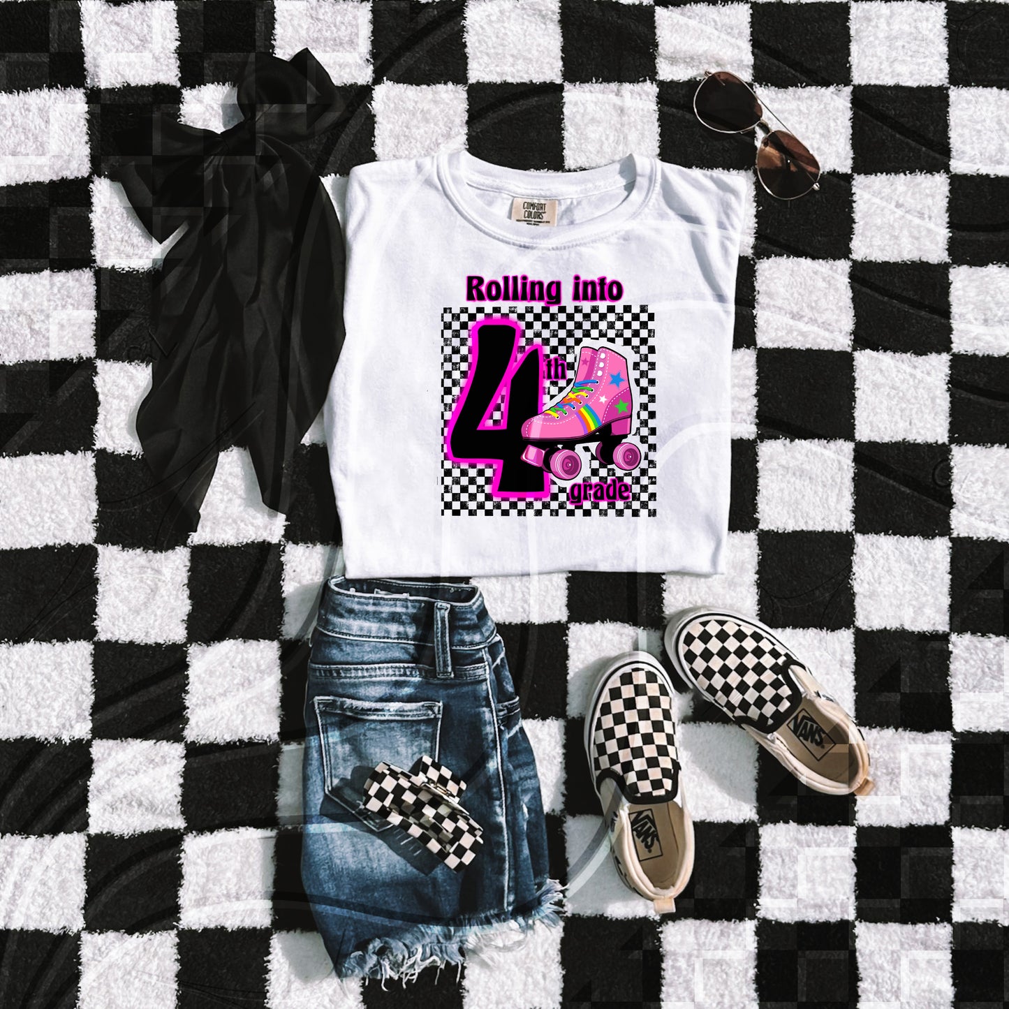 Pink skate back to school grades - Digital Download- PNG