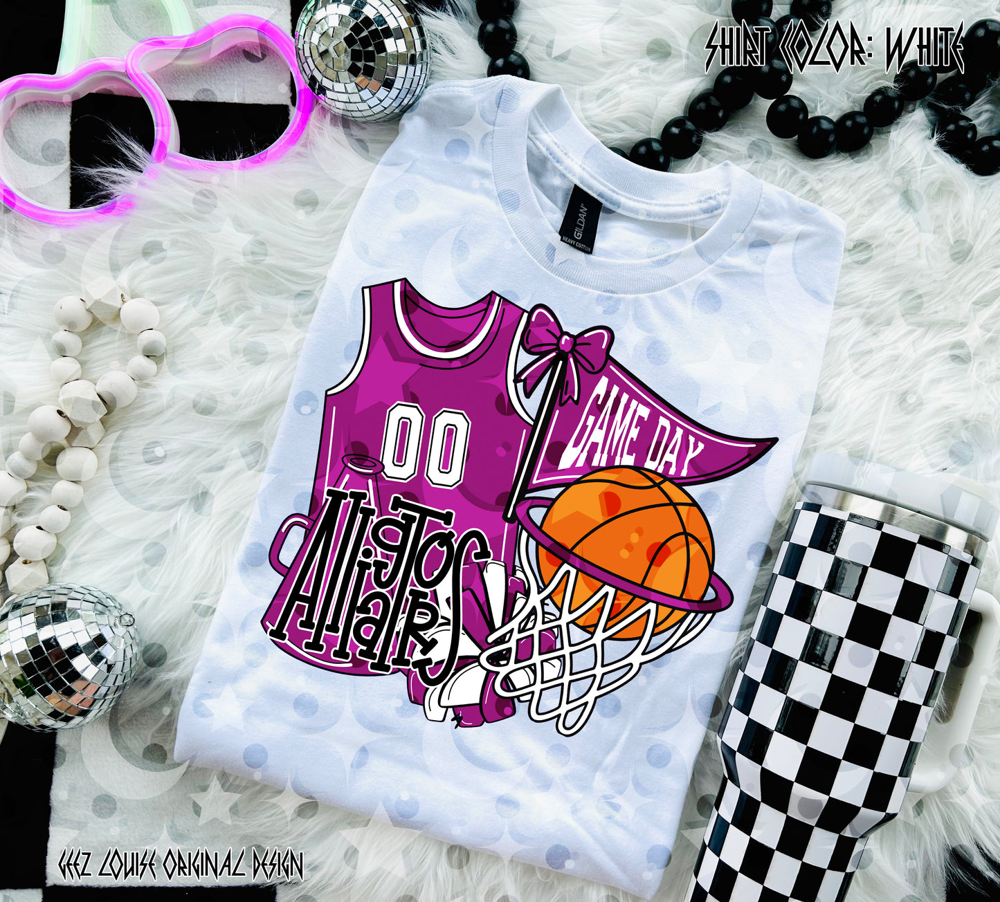 Basketball Game Day Digital Design | Custom Team Spirit PNGs (100+ Teams) - Purple