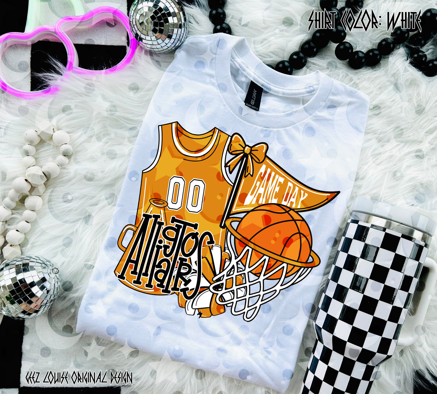 Basketball Game Day Digital Design | Custom Team Spirit PNGs (100+ Teams) - Gold
