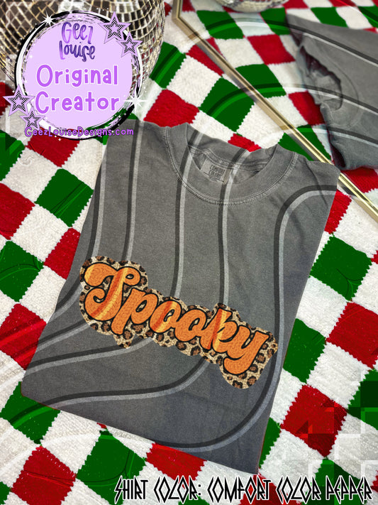 Spooky Leopard Print Yarn Texture Digital Design
