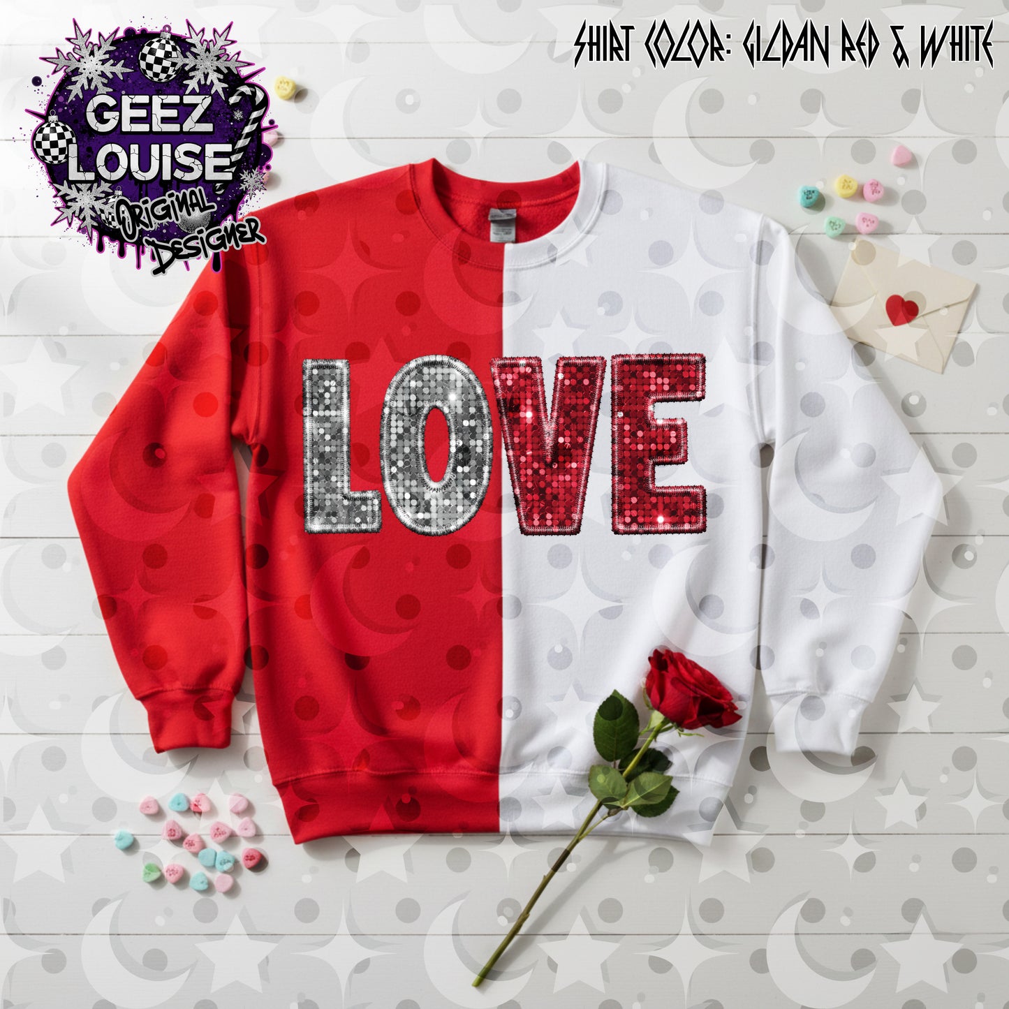 LOVE Mini Bundle • Sequin-Style Digital Designs (Set of 3)