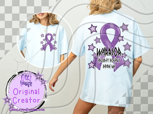 Warrior – Epilepsy Doesn’t Define Me | Purple Ribbon Epilepsy Awareness Digital Design