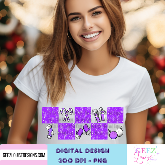 Purple Christmas  - Digital Download- PNG