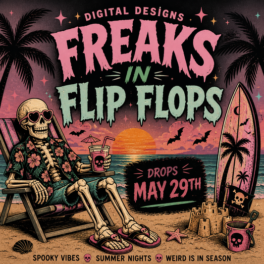 Freaks in Flip Flops Digital Design Collab | Spooky Summer PNG Bundle