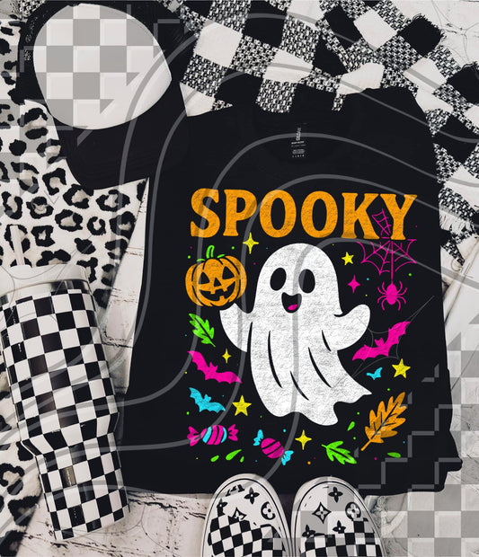 Color Pop Spooky Ghost PNG Design