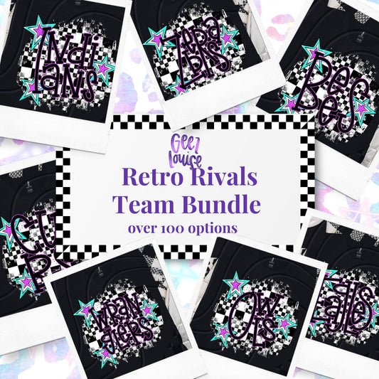 Retro Rivals Team Mascot Collection – Bundle, Individual PNGs, and Custom Options