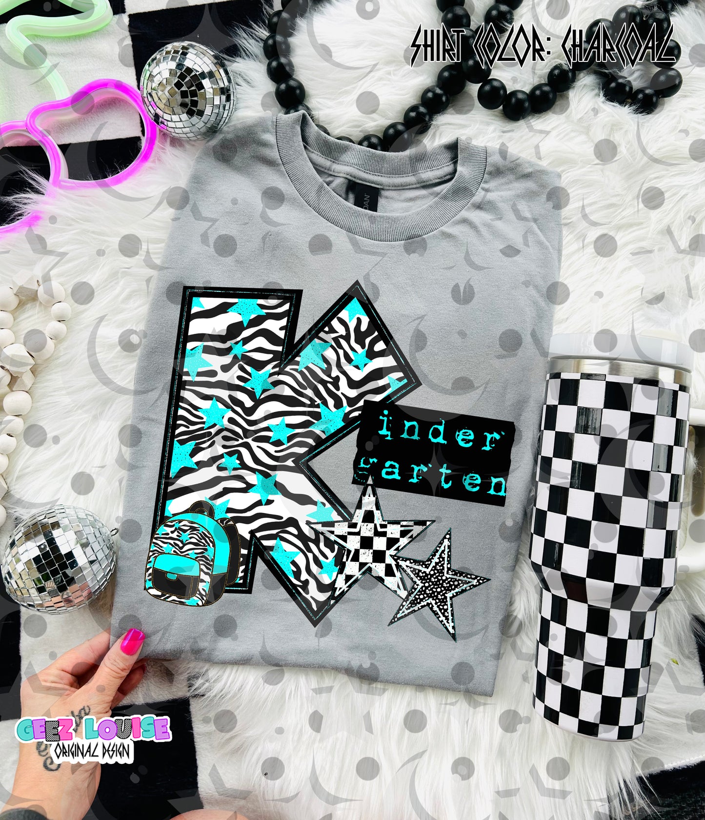 Retro Zebra Teal School Grade PNG Bundle | Pre-K through 5th Grade Digital Design