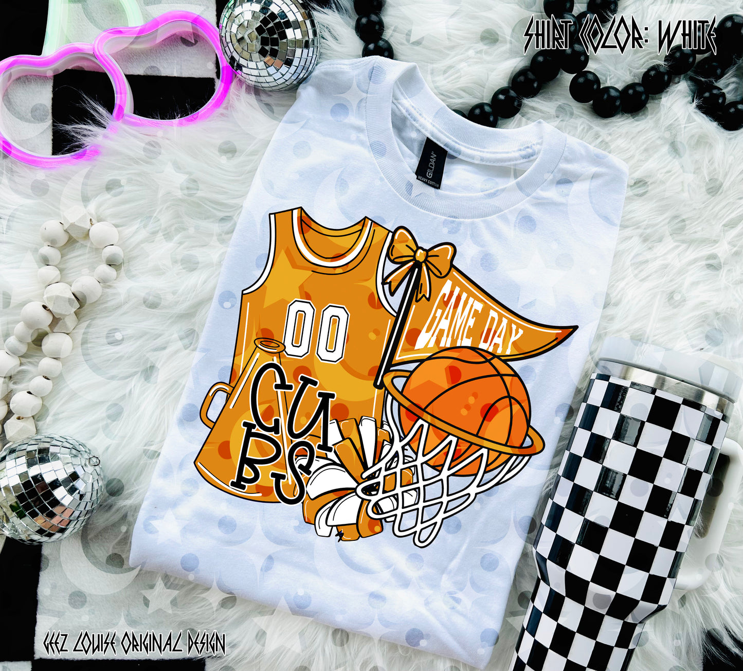 Basketball Game Day Digital Design | Custom Team Spirit PNGs (100+ Teams) - Gold