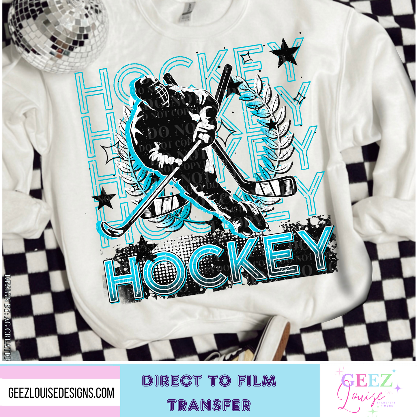 Hockey - Direct to Film Transfer - made to order