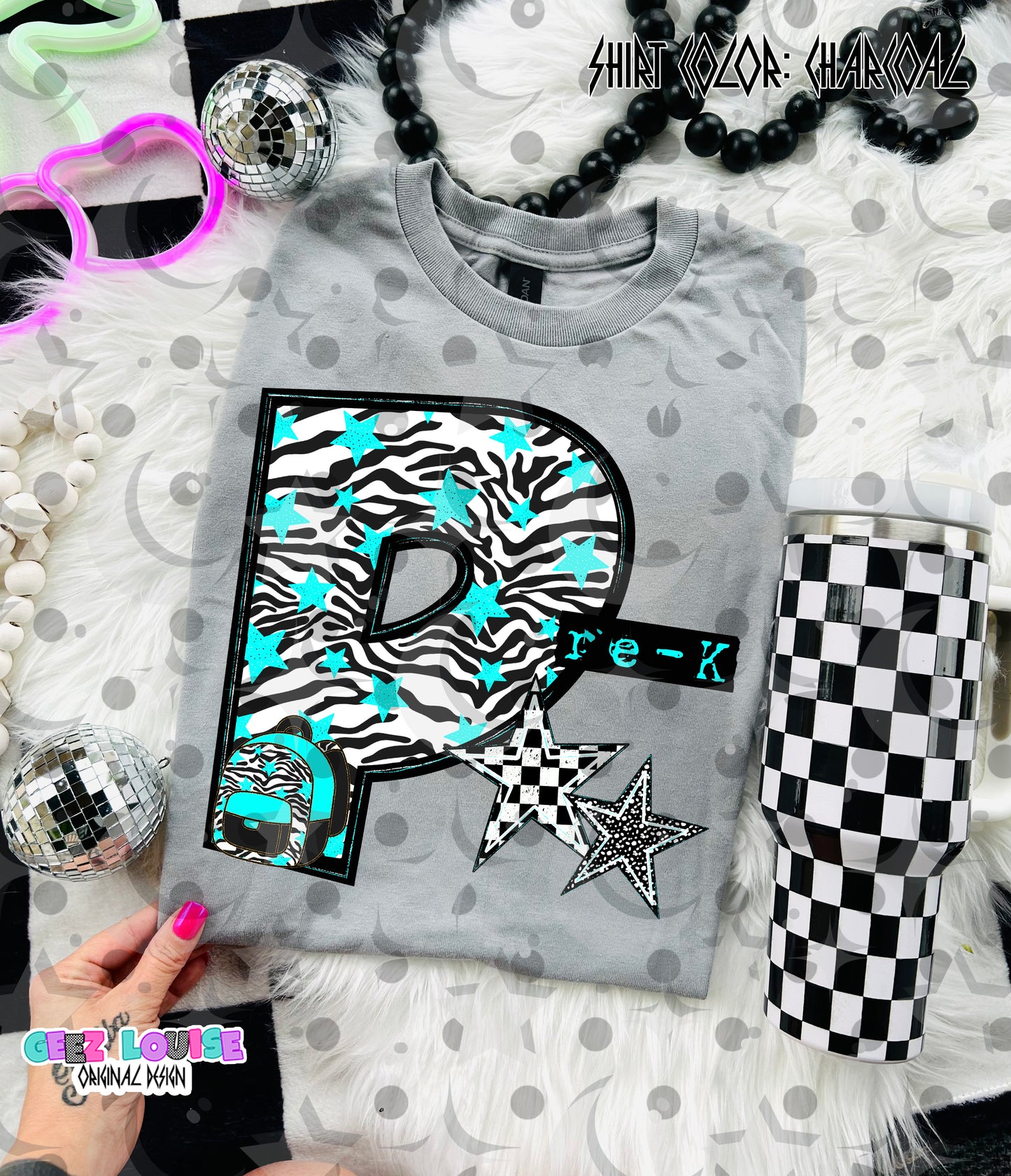 Retro Zebra Teal School Grade PNG Bundle | Pre-K through 5th Grade Digital Design