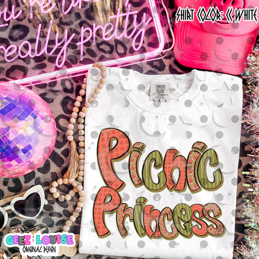 Picnic Princess PNG | Retro Summer Typography Design