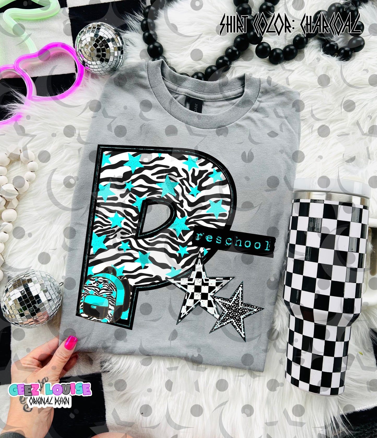 Retro Zebra Teal School Grade PNG Bundle | Pre-K through 5th Grade Digital Design