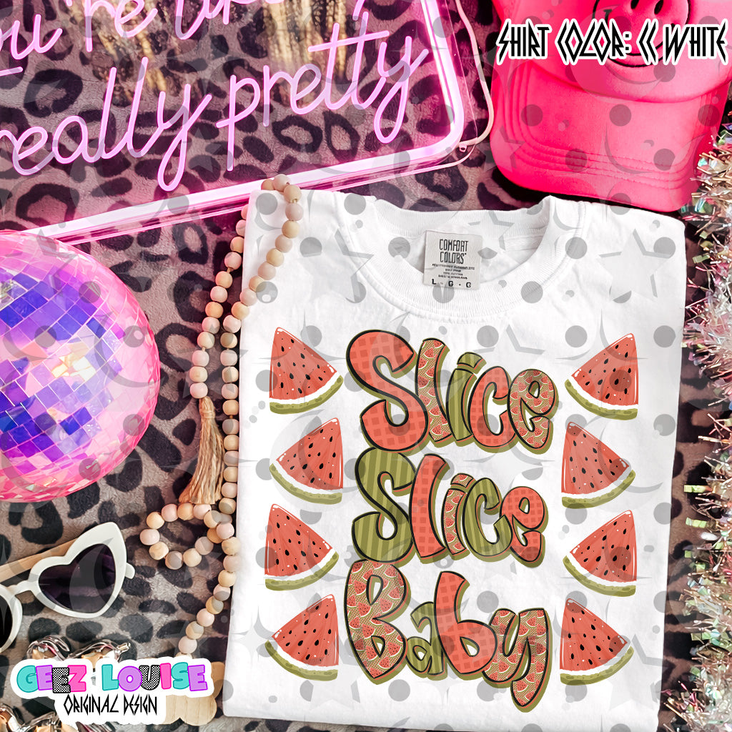 Slice Slice Baby PNG | Retro Watermelon Summer Design