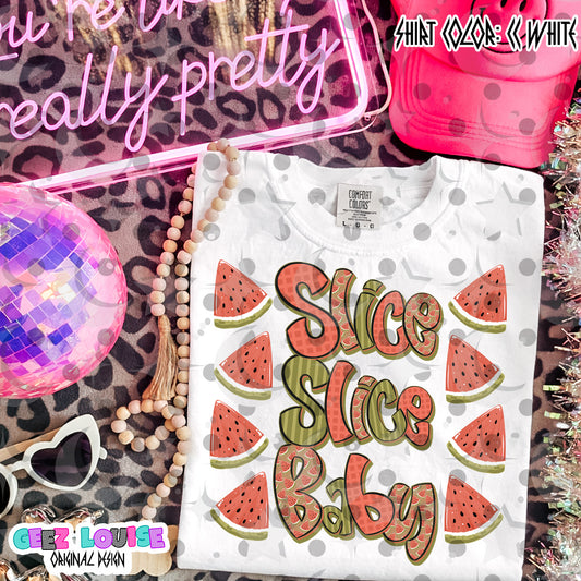Slice Slice Baby PNG | Retro Watermelon Summer Design