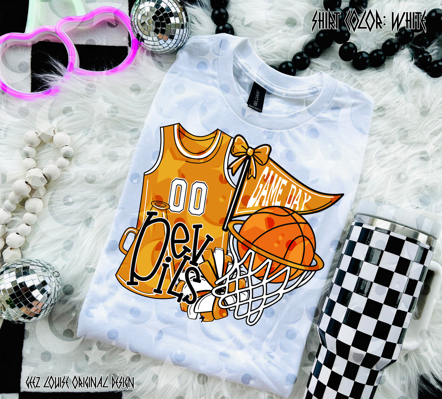 Basketball Game Day Digital Design | Custom Team Spirit PNGs (100+ Teams) - Gold