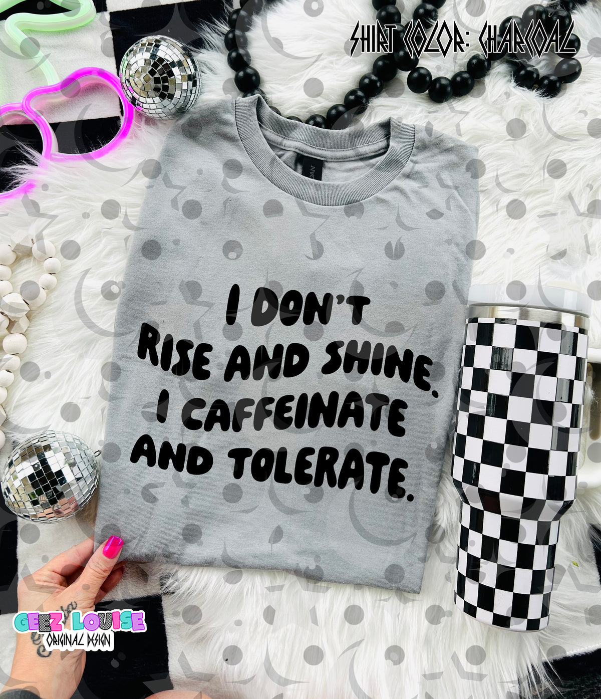 I Don’t Rise and Shine I Caffeinate and Tolerate PNG | Funny Coffee Qu ...