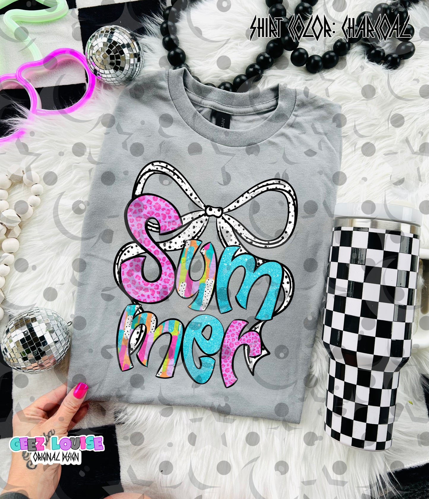 Summer Bow PNG | Retro Summer Sublimation Design | Colorful “Summer” Typography Graphic | Cute Seasonal Shirt PNG