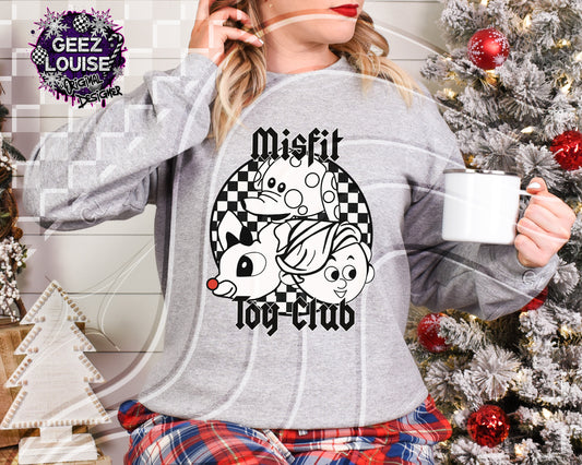 Misfit Toy Club Digital Design | Checkered Christmas PNG