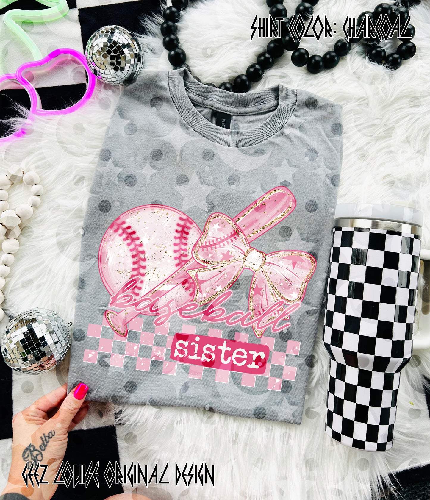 Pink Baseball Bow Design | Baseball Mama, Sister, Brother, Grandma PNG