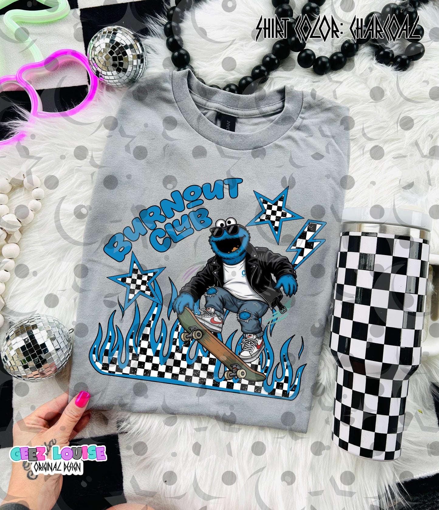 Burnout Club Retro Character PNG Bundle | Grunge Skateboard Designs