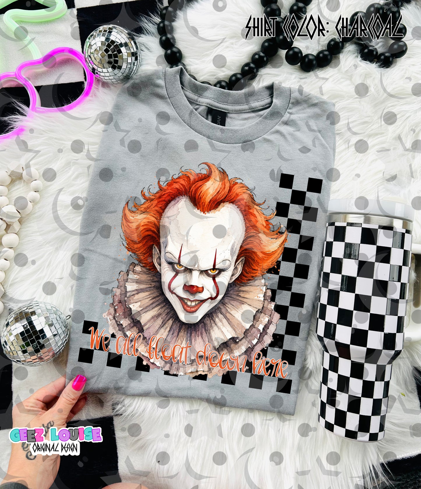 We All Float Down Here PNG | Creepy Clown Halloween Design | Horror Sublimation PNG