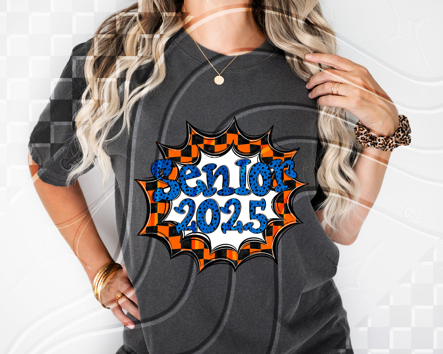 Senior 2025- Orange Frame - Digital Download- PNG - 300 DPI