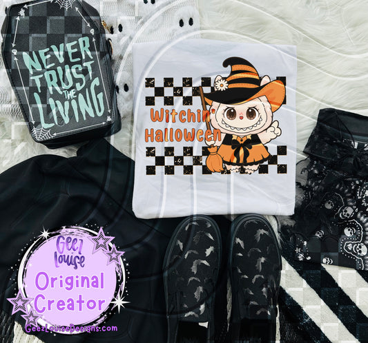 Witchin’ Halloween – Cute Witch Costume Fall Digital Design