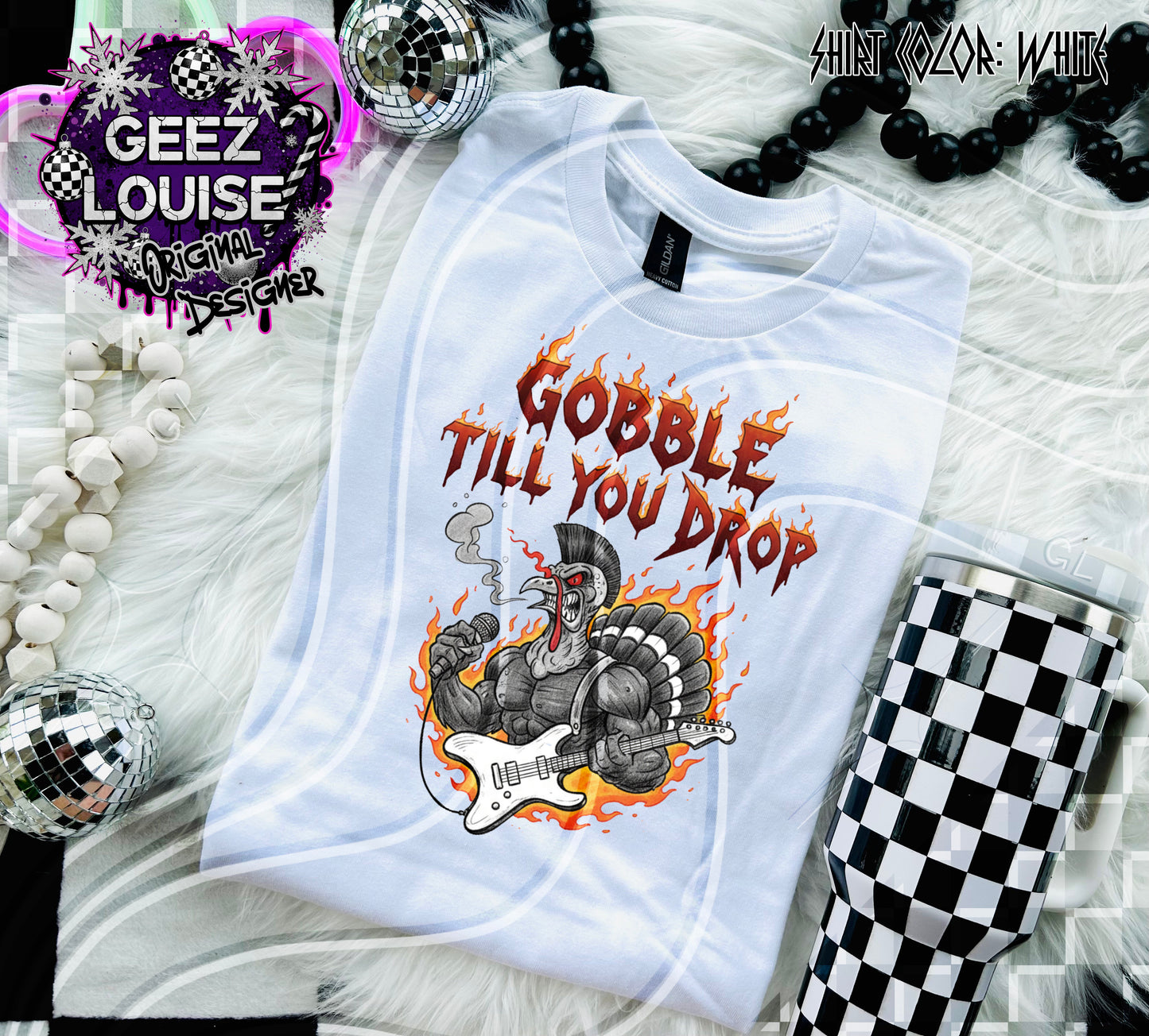 Gobble Till You Drop | Rock ‘n Roll Turkey Thanksgiving Digital Design