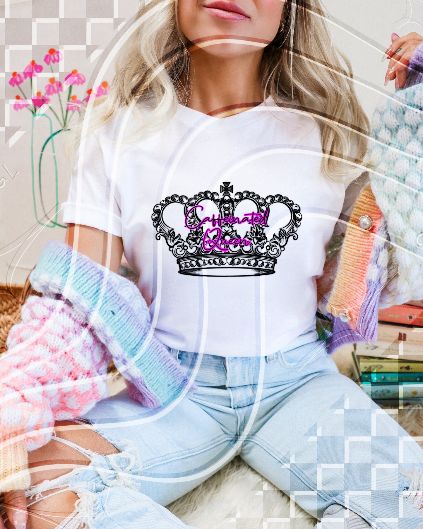 Caffeinated Queen- Digital Download- PNG