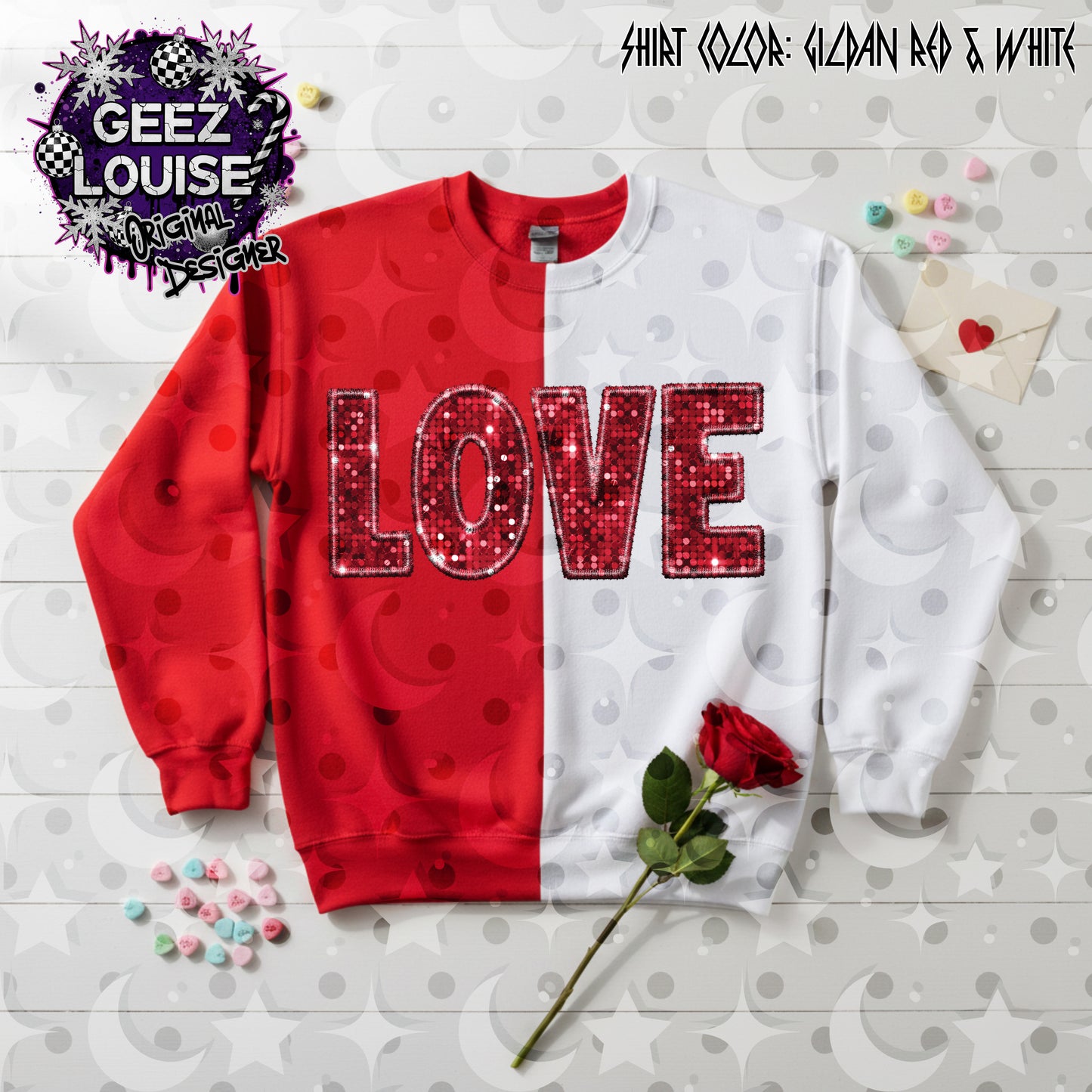 LOVE Mini Bundle • Sequin-Style Digital Designs (Set of 3)