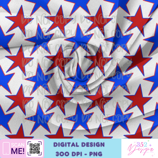 Star small-scale patriotic - seamless - Digital Download- PNG