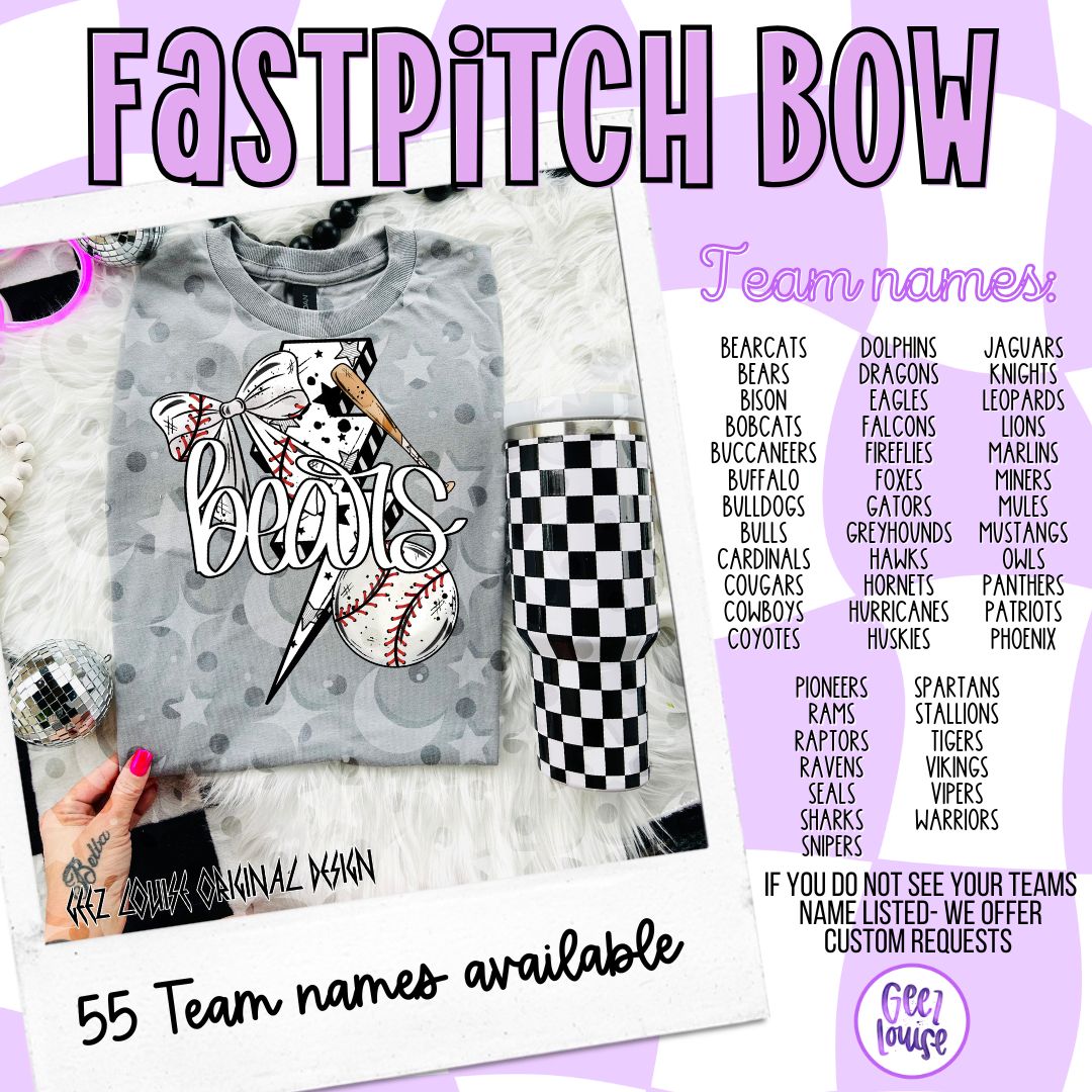 Fastpitch Bow Teams – Digital Download (Multiple Teams + Custom)