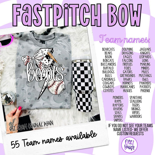 Fastpitch Bow Teams – Digital Download (Multiple Teams + Custom)