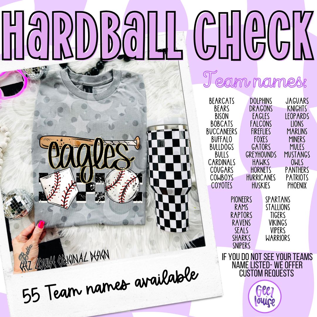 Hardball Check Teams – Digital Download (Multiple Teams + Custom)